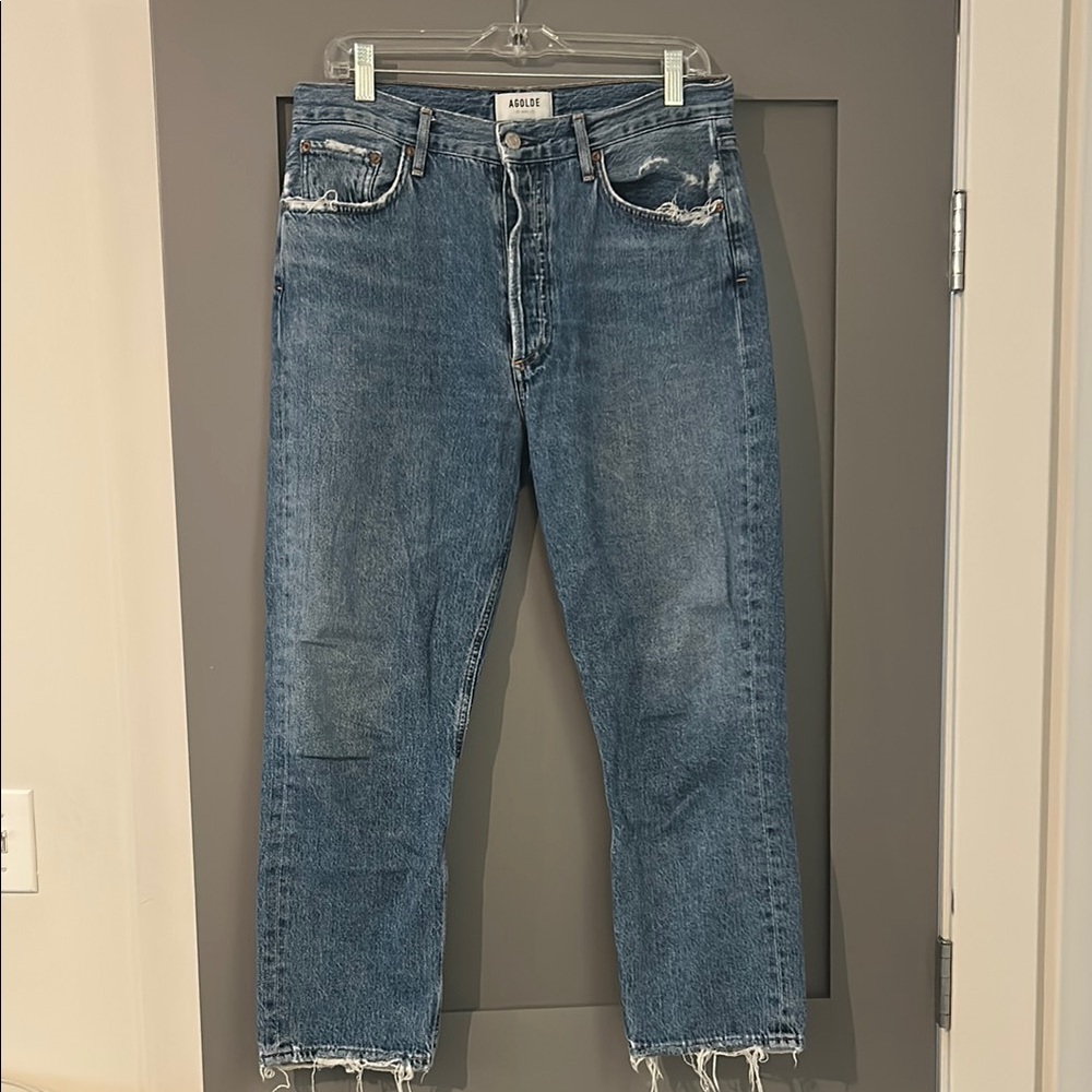 Agolde Riley crop Blue Straight Jeans size 29